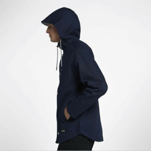 Hurley Mac A Frame Full-Zip Hooded Cotton Jacket Mens Large - Picture 4 of 14